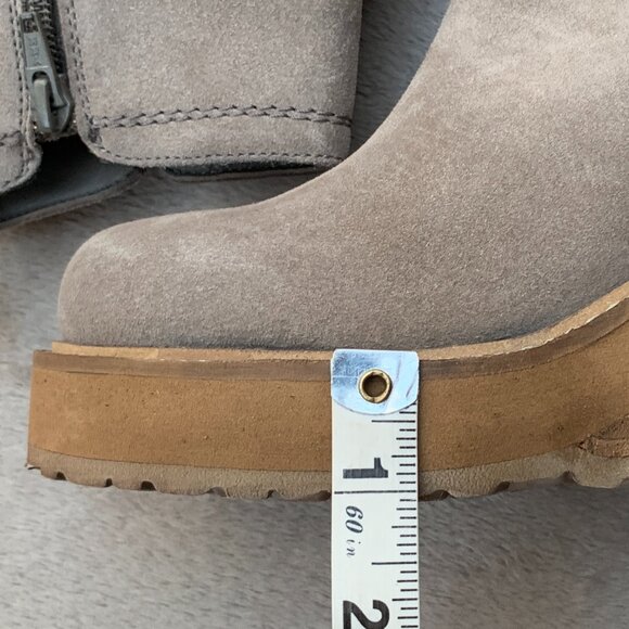 Diba True Comet Ride Circle It Suede Wedge Platform Booties Sz 7.5 NWT - Picture 12 of 16